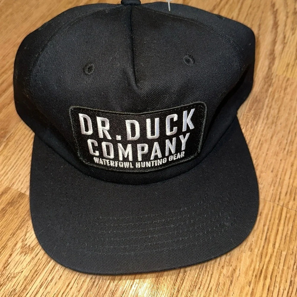 DR. DUCK COMPANY waterfowl hunting gear men’s black cap/hat adjustable - Picture 1 of 3